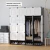Armoire 4 battant plastique avec range chaussures