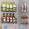 Étagère Douche Murale Adhésive 5 pièces