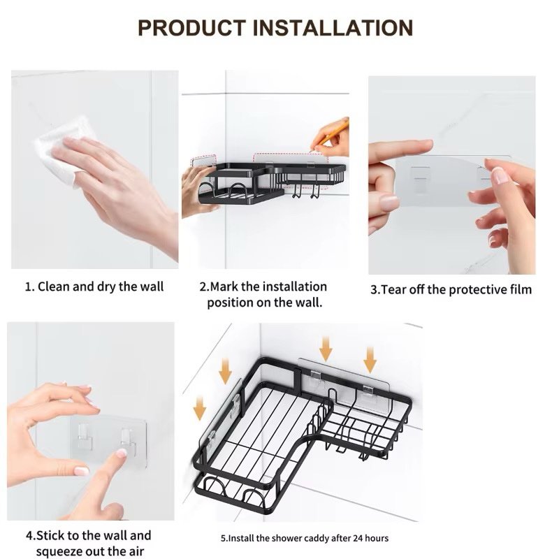Étagère Douche Murale Adhésive 5 pièces – Image 4