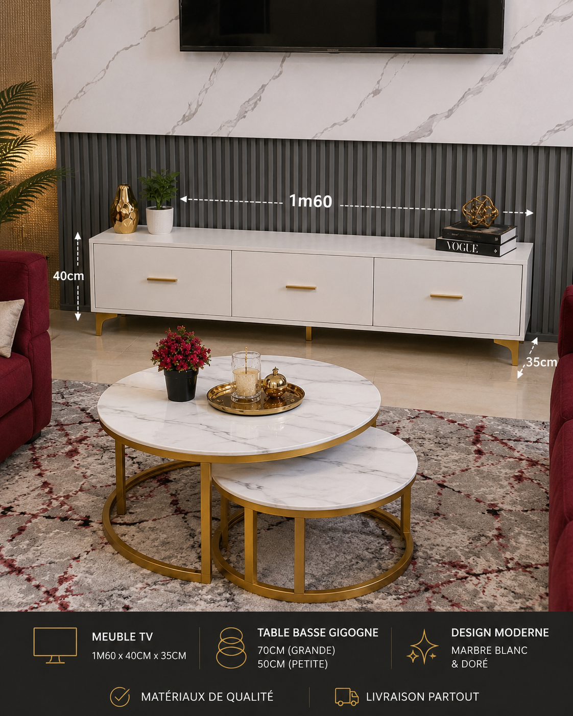 Ensemble meubles tv – Image 4