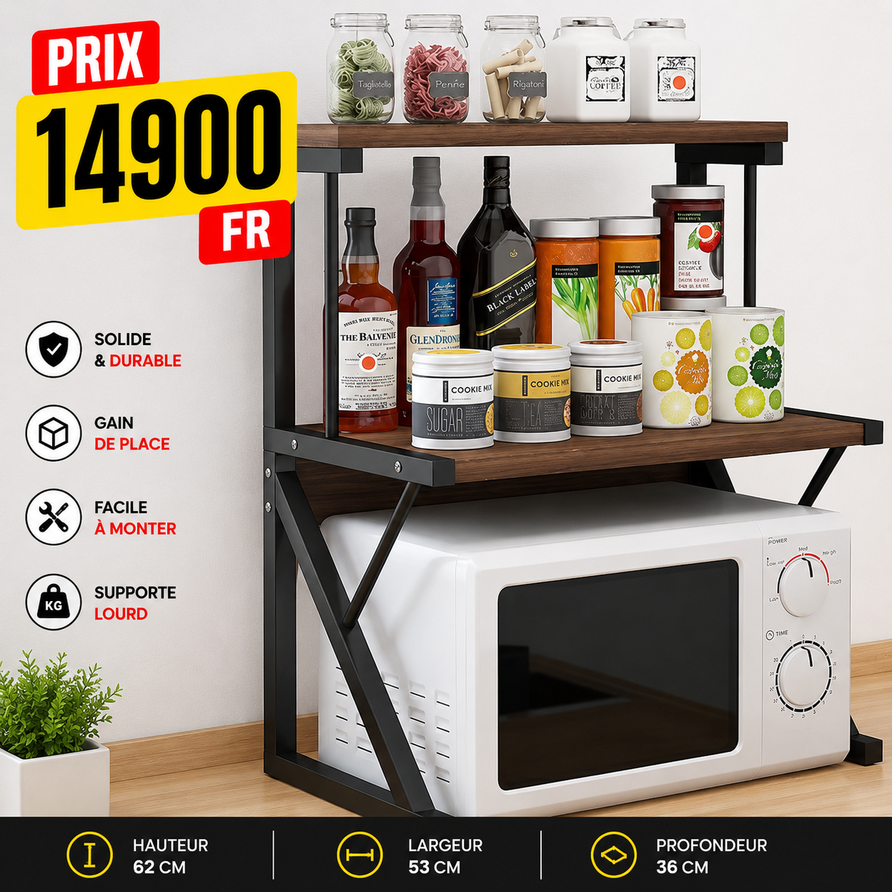 🏠✨ Étagère Support Micro-ondes Multifonction ✨🏠 – Image 16