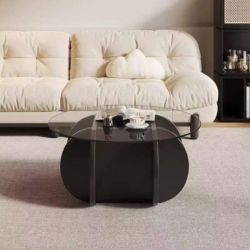 Table Basse Moderne en Verre Trempé – Image 3