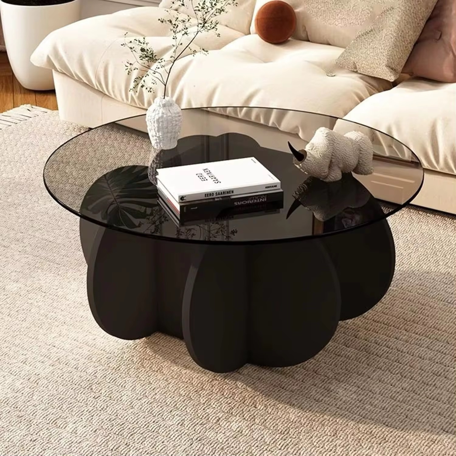 Table Basse Moderne en Verre Trempé – Image 4