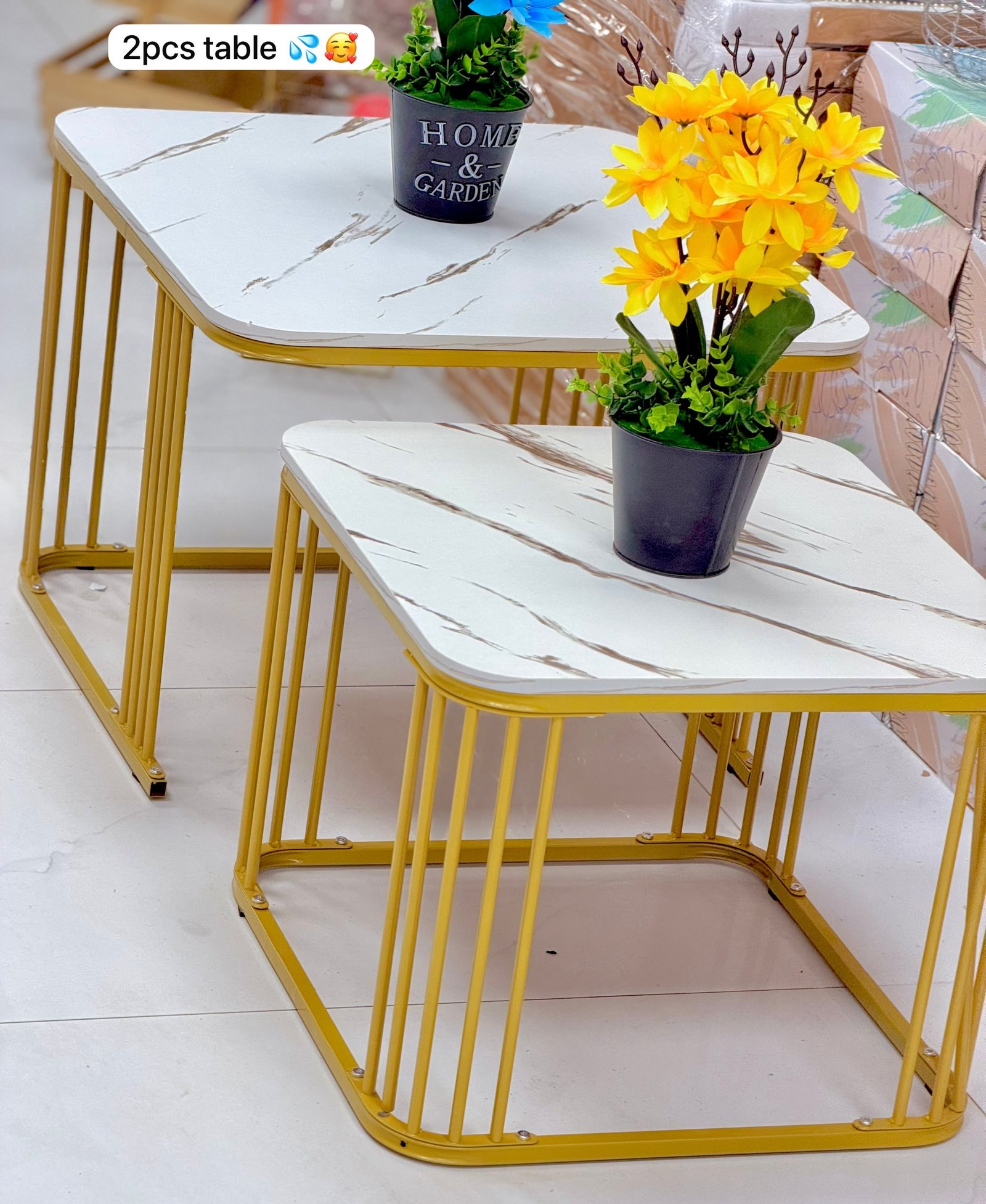 🪑 Lot de 2 tables basses gigognes – Design moderne – Image 2