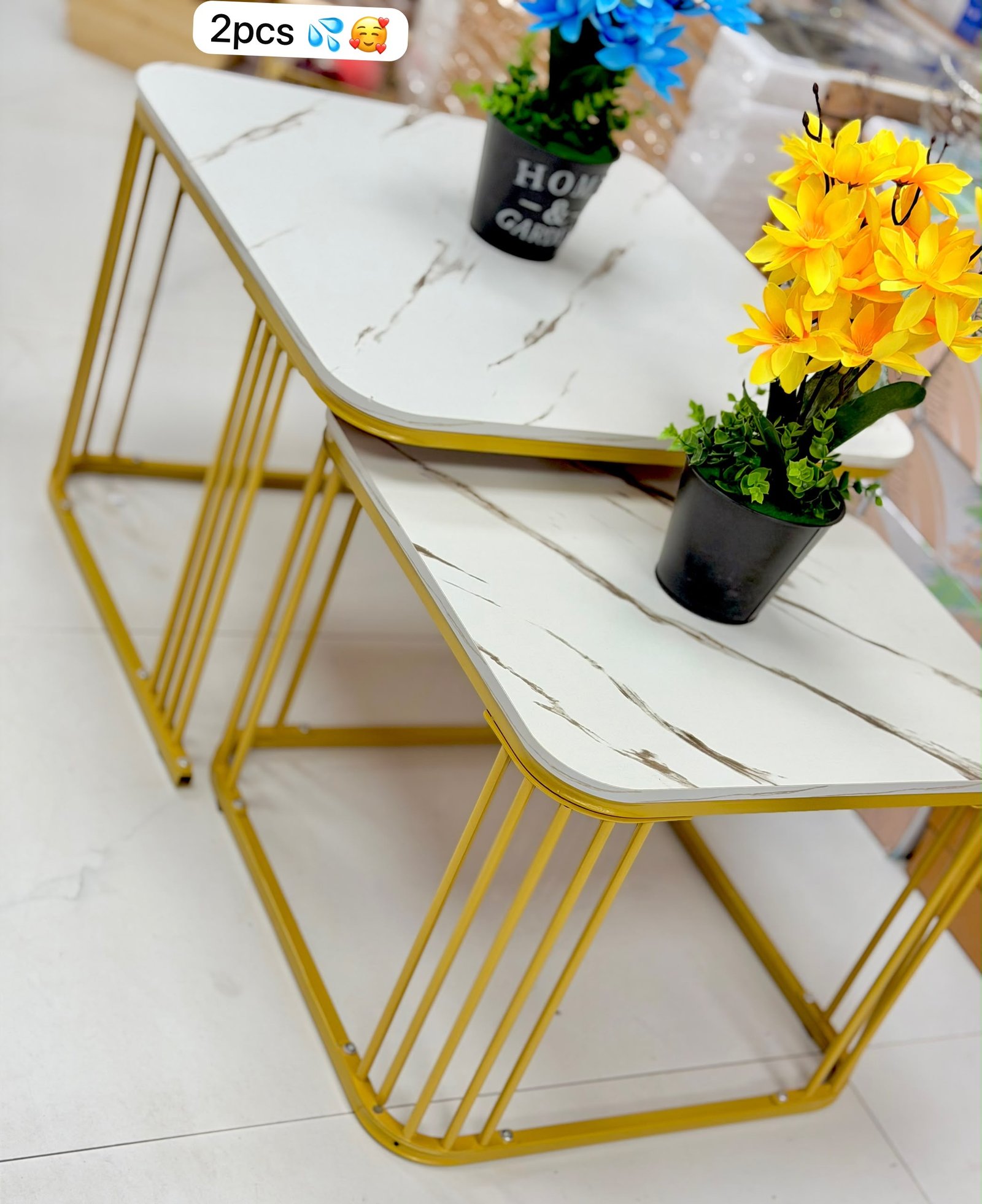🪑 Lot de 2 tables basses gigognes – Design moderne – Image 3