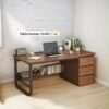 🖥️ Table Bureau Moderne avec Rangement