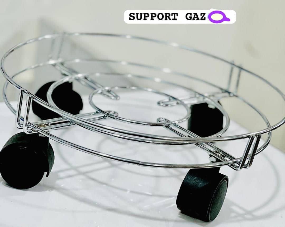 🔥 Support à gaz avec roulettes – Image 2