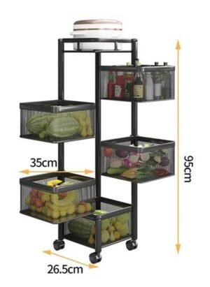 🧺 Étagère de rangement pour fruits & légumes – 6 paniers