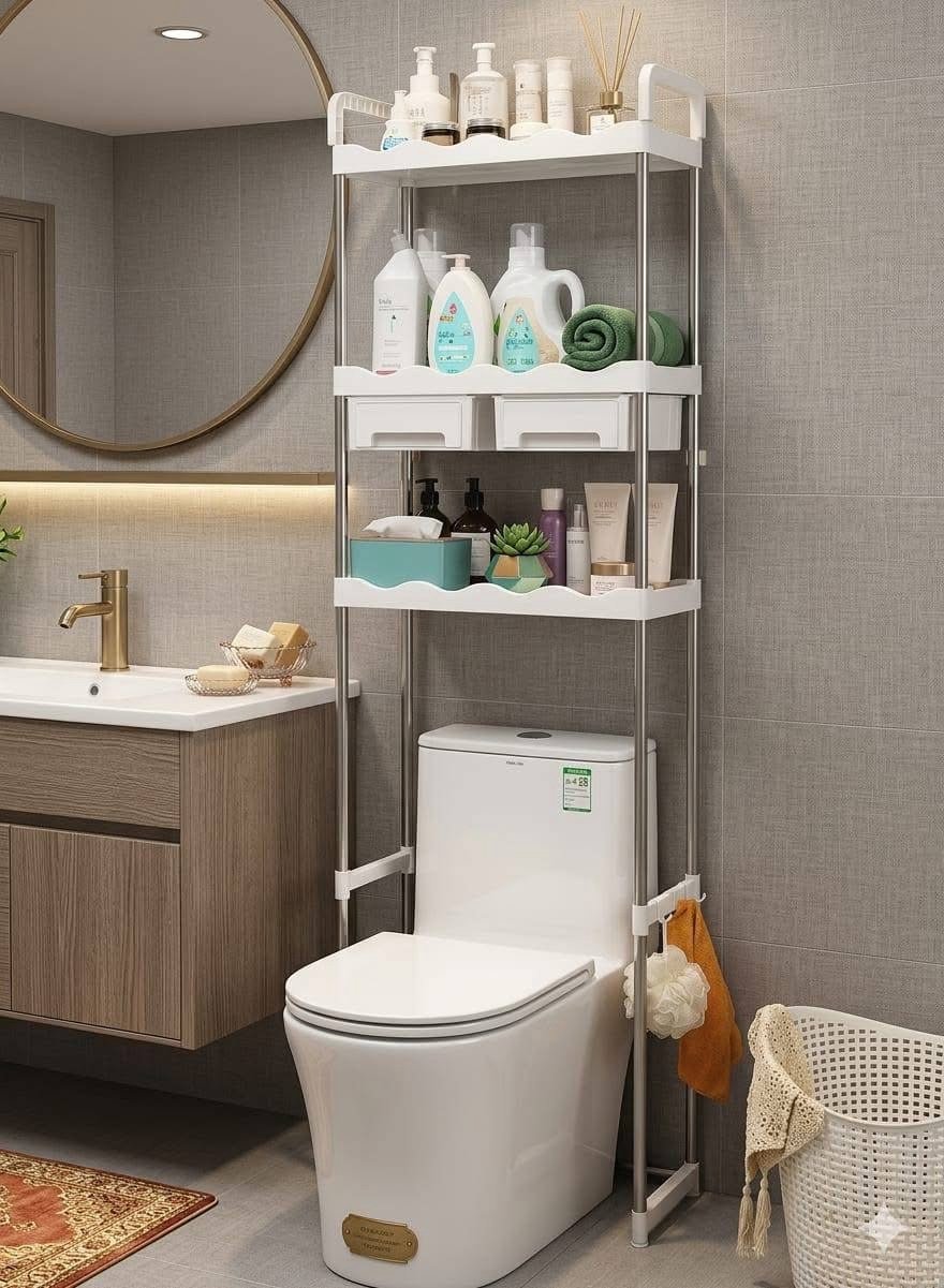 đ ĂtagĂšre de rangement pour salle de bain â Multi-niveau Ave tiroir â Image 3