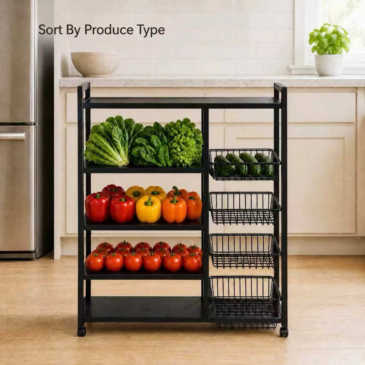 Étagère de rangement multifonction à roulettes – Image 2