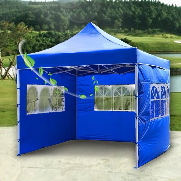 ⛺ Tente bâche 3 m × 3 m avec fenêtres couleur bleu – Image 6
