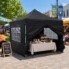 ⛺ Tente bâche 3 m × 3 m avec fenêtres noire