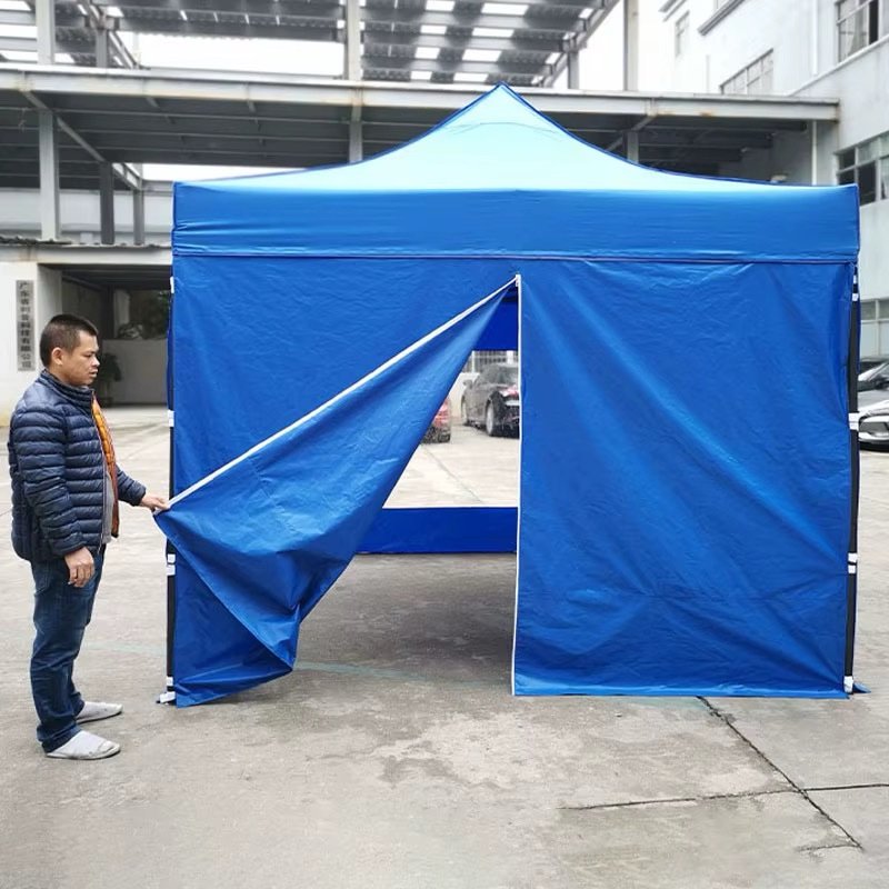 Tente bâche démontable 3M sur 3M bleu – Image 5