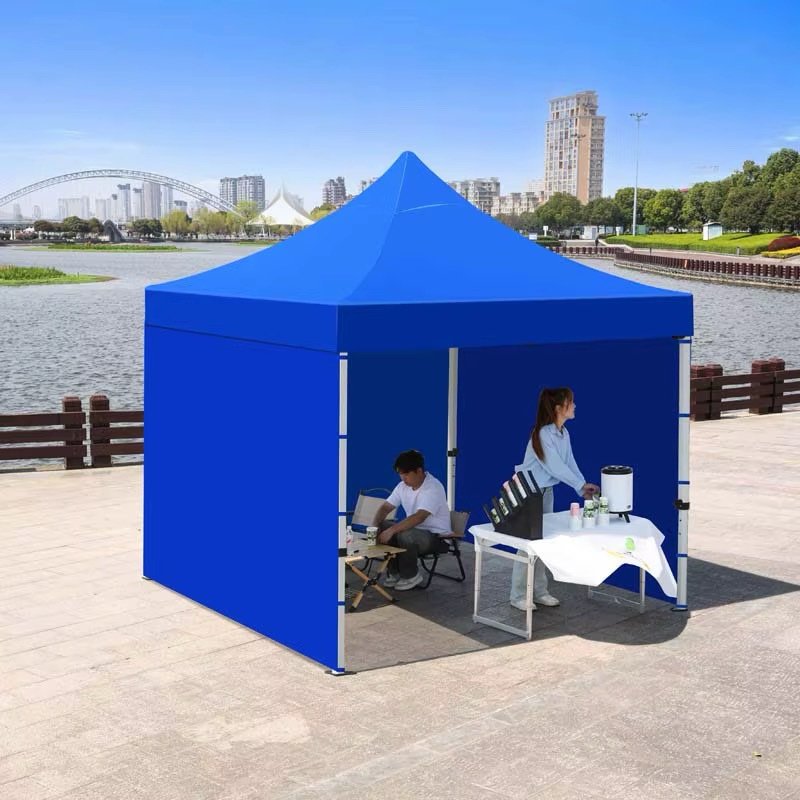 Tente bâche démontable 3M sur 3M bleu – Image 9