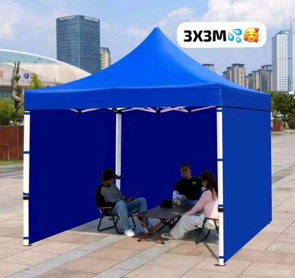 Tente bâche démontable 3M sur 3M bleu – Image 7