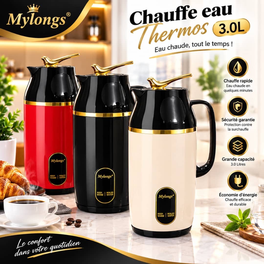 Chauf eaux plus ✨ THERMOS ÉLECTRIQUE MYLONGS 3.0 LITRES – – Image 5