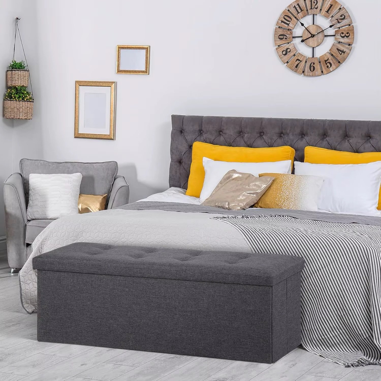 🛋️ POUF DE RANGEMENT 3 PLACES – DESIGN MODERNE – Image 4