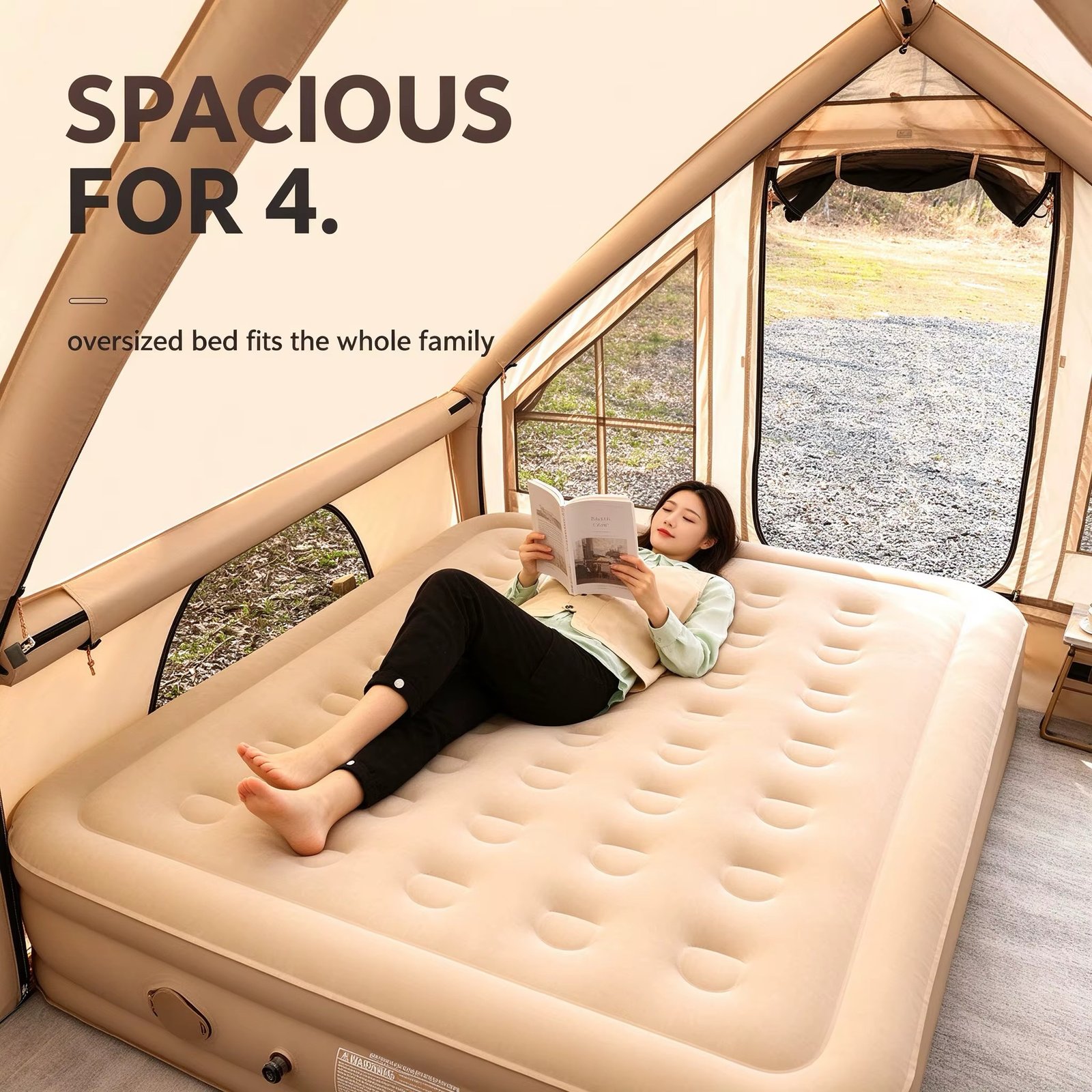 🛏️ MATELAS GONFLABLE 2 PLACES AVEC POMPE ÉLECTRIQUE INTÉGRÉE – Image 7