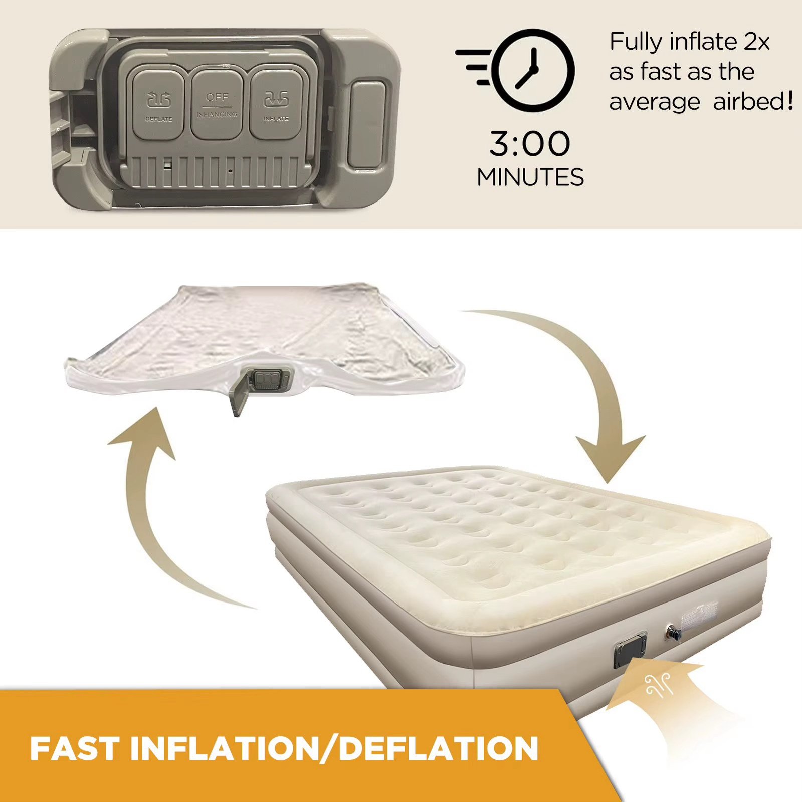 🛏️ MATELAS GONFLABLE 2 PLACES AVEC POMPE ÉLECTRIQUE INTÉGRÉE – Image 10
