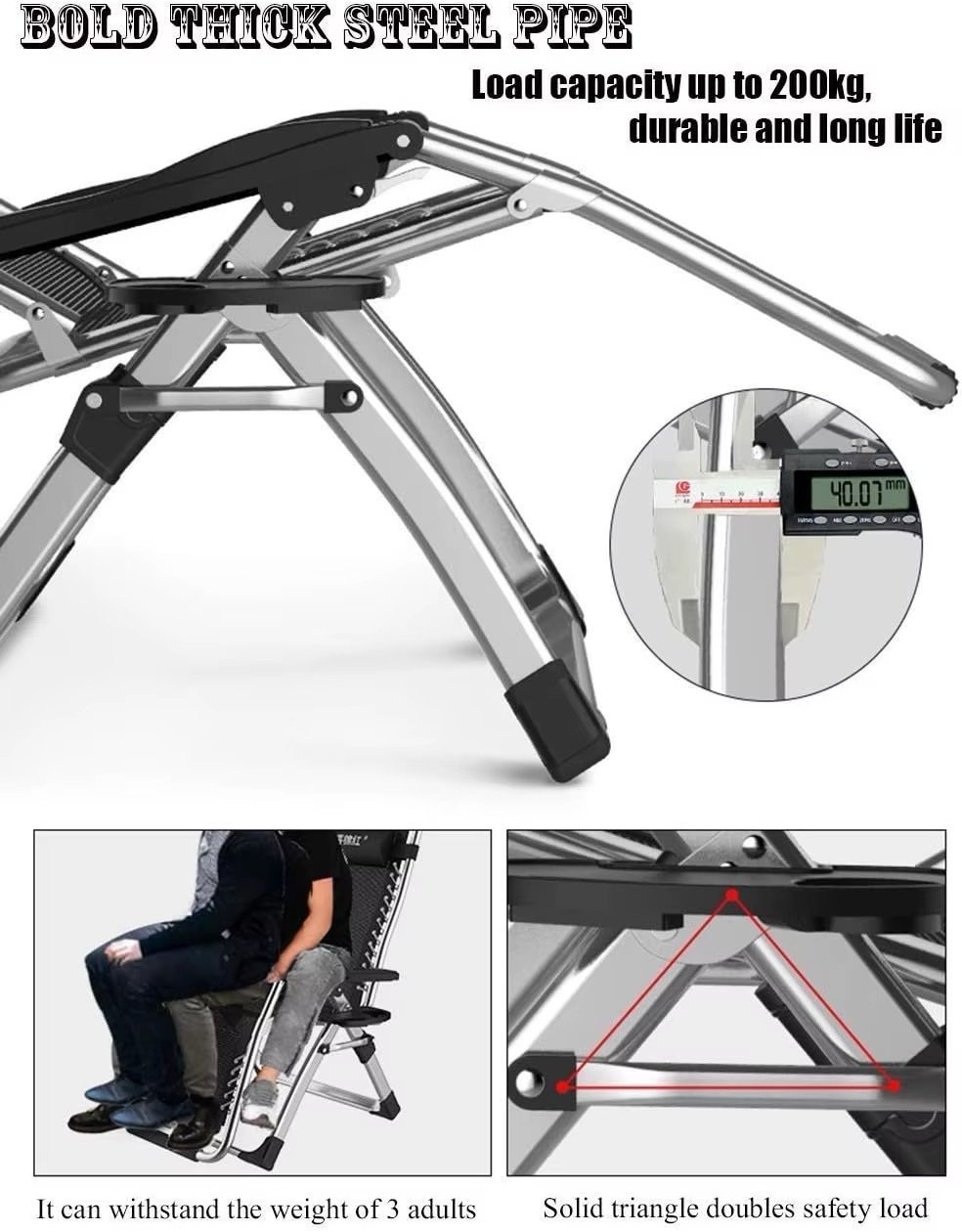 🪑 FAUTEUIL PLIABLE GRAND CONFORT – MODÈLE LUXE – Image 4